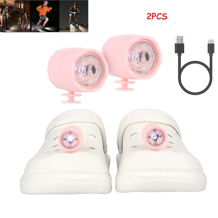 Rechargeable LED shoe lights, 2-pack