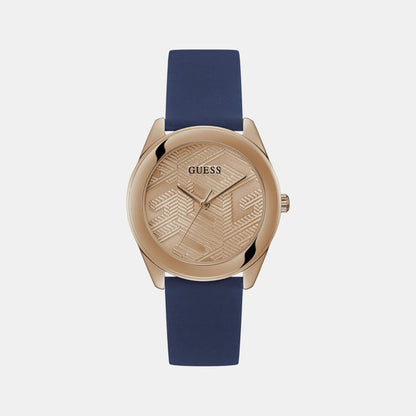 Gt Cubed Women Quartz Rose Gold Dial Analog Silicone Watch Gw0665L2