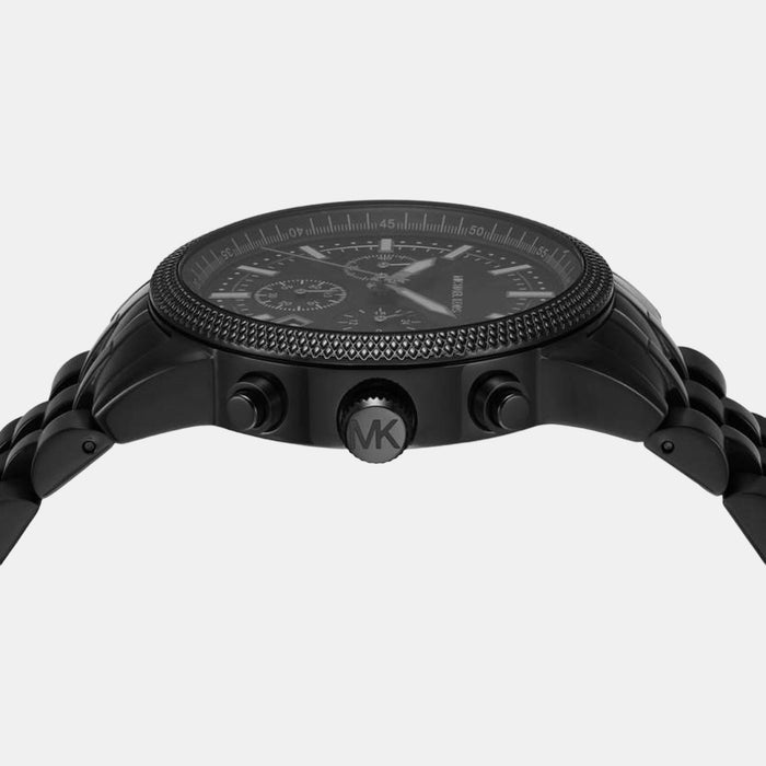 Hutton Men Quartz Black Dial Chronograph Stainless Steel Watch MK9089