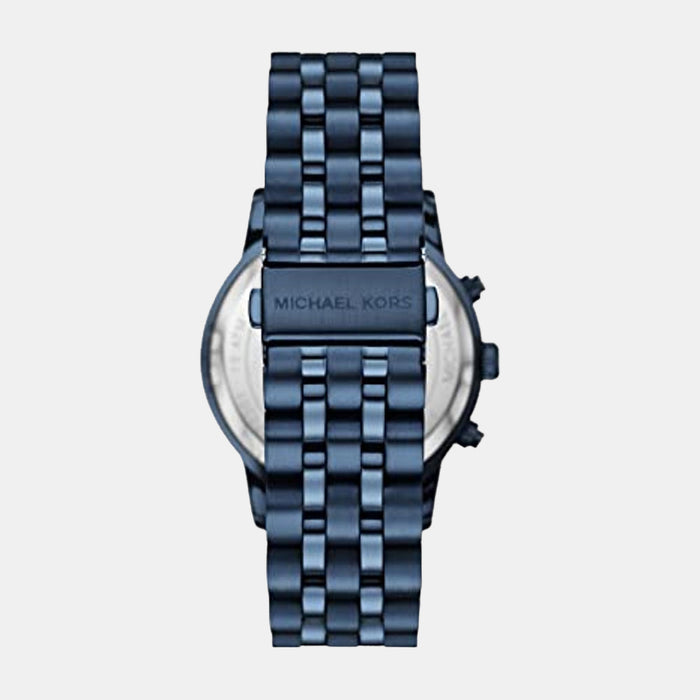 Hutton Men Quartz Blue Dial Chronograph Stainless Steel Watch MK9088