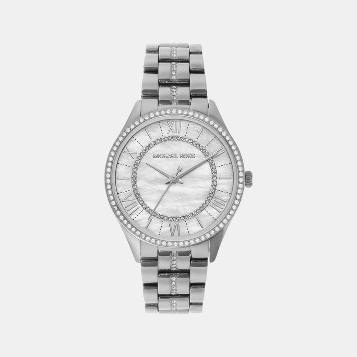 Lauryn Women Quartz Mother Of Pearl Dial Analog Stainless Steel Watch MK3900
