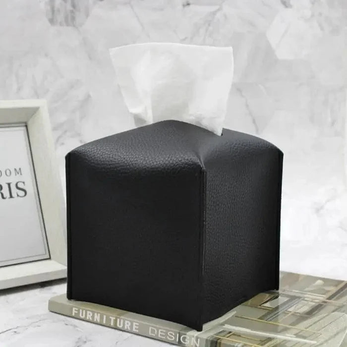 SearchFindOrder Leather Tissue Box Case
