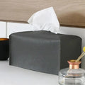 SearchFindOrder Dark Gray L Leather Tissue Box Case