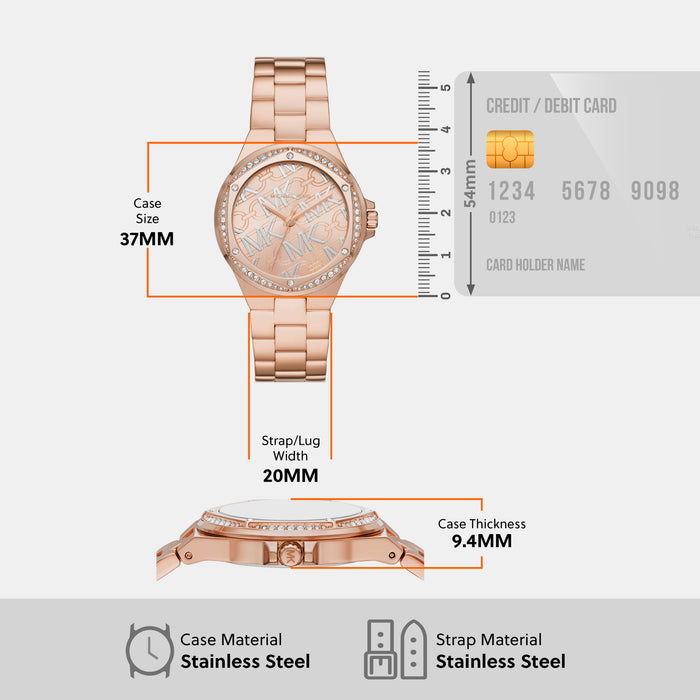 Michael Kors 37 mm Rose Gold Quartz watch