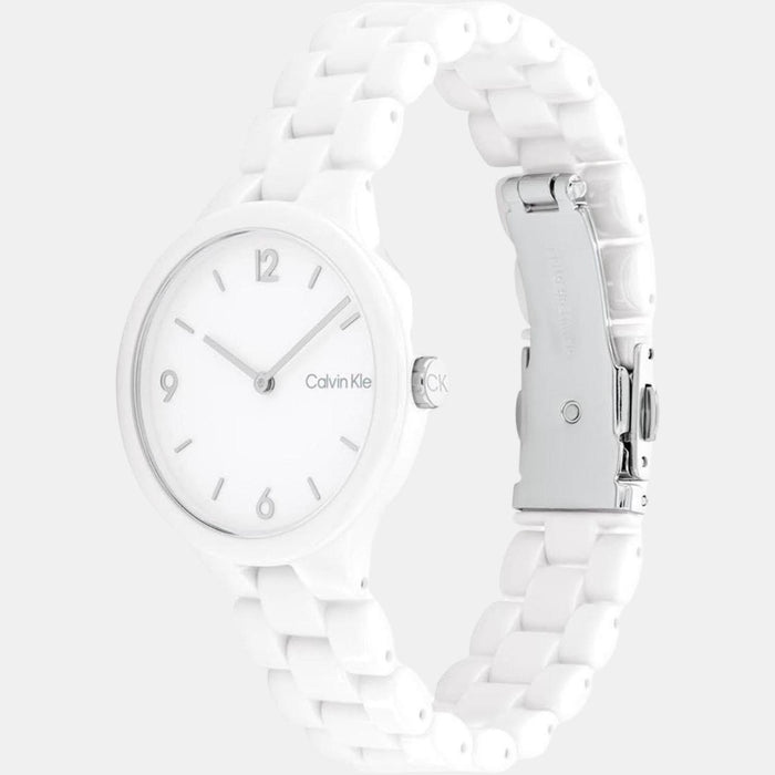 Calvin Klein Women Round White watch
