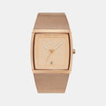 Lund Roses Men Quartz Rose Gold Dial Analog Stainless Steel Watch V102GDVVMV