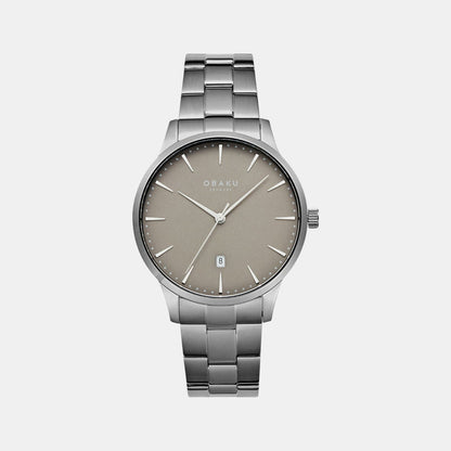 Lyng Stor Smokey Men Quartz Grey Dial Analog Stainless Steel Watch V247XDUUSU