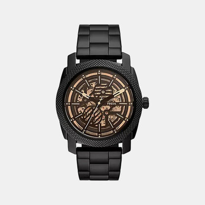 Machine Men Automatic Black Dial Analog Stainless Steel Watch ME3253