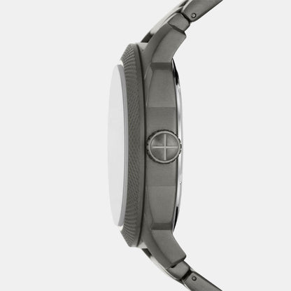 Machine Men Quartz Black Dial Analog Stainless Steel Watch FS5970