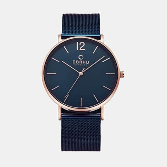 Obaku Round Blue Analog watch