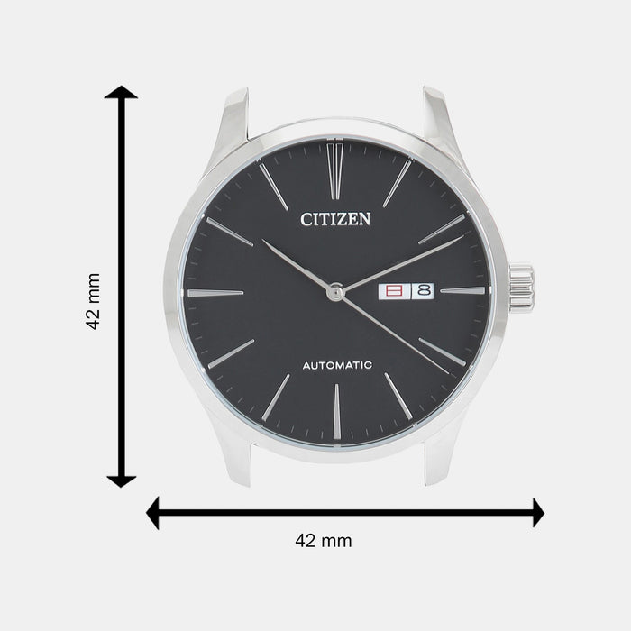Men Automatic Black Dial Analog Stainless Steel Watch NH8350-83E