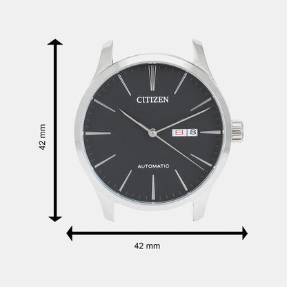 Men Automatic Black Dial Analog Stainless Steel Watch NH8350-83E