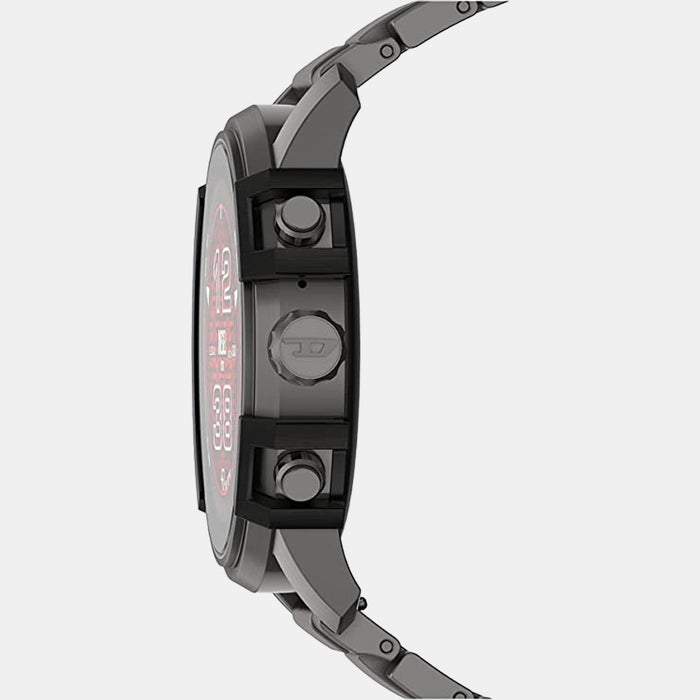 Men Automatic Black Dial Digital Silicone Watch DZT2042