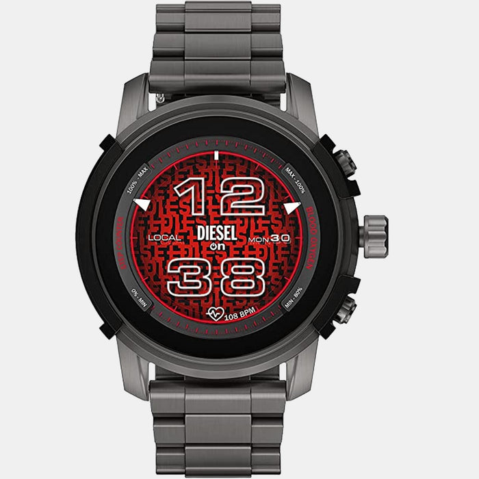 Men Automatic Black Dial Digital Silicone Watch DZT2042