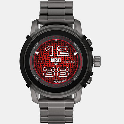 Men Automatic Black Dial Digital Silicone Watch DZT2042