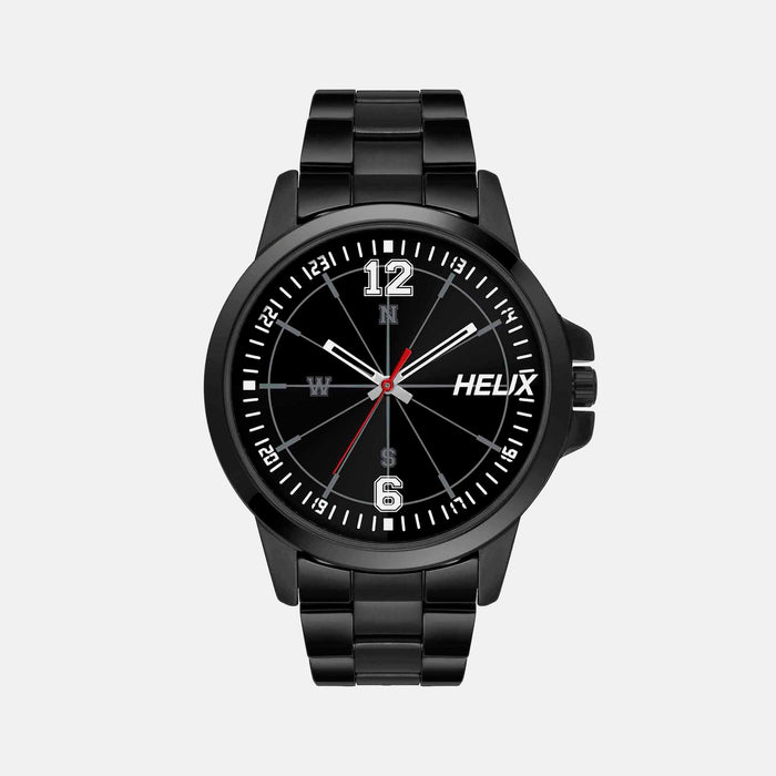 Helix Round Black Analog watch