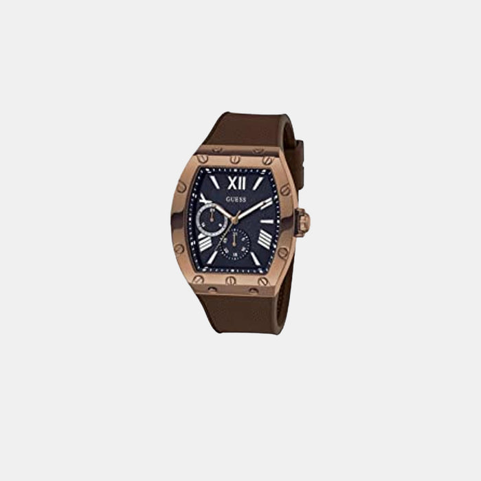 Men Quartz Black Dial Chronograph Leather Watch GW0568G1
