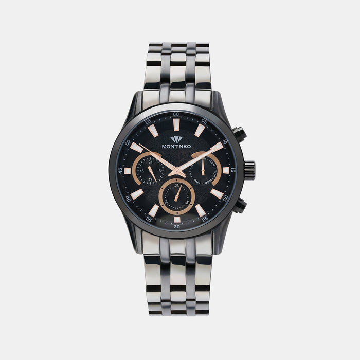 Mont Neo Round Black Chronograph watch
