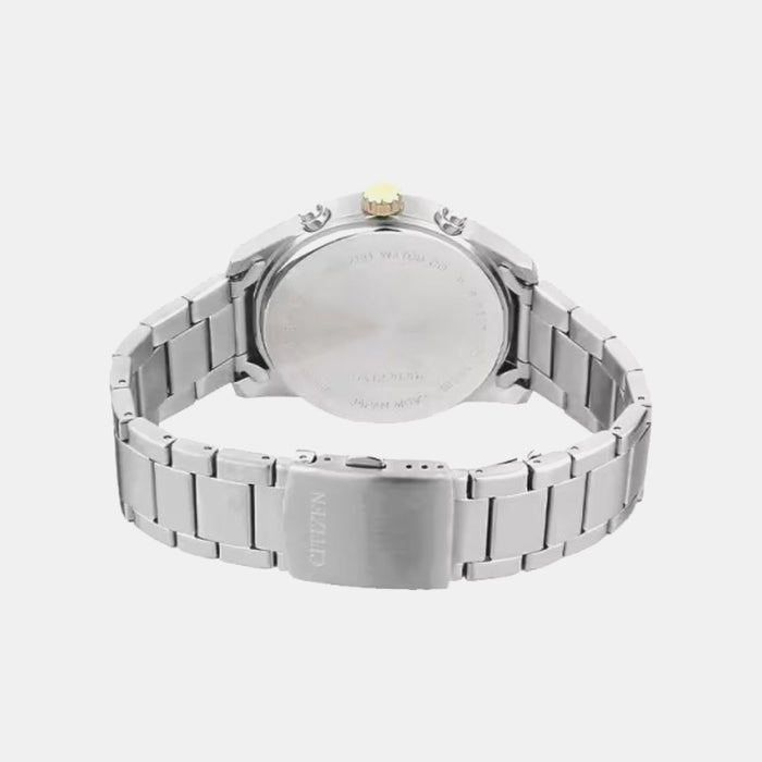 Men Quartz Black Dial Chronograph Stainless Steel Watch AN8168-51H