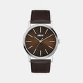 Men Quartz Brown Dial Analog Leather Watch TW054HG03