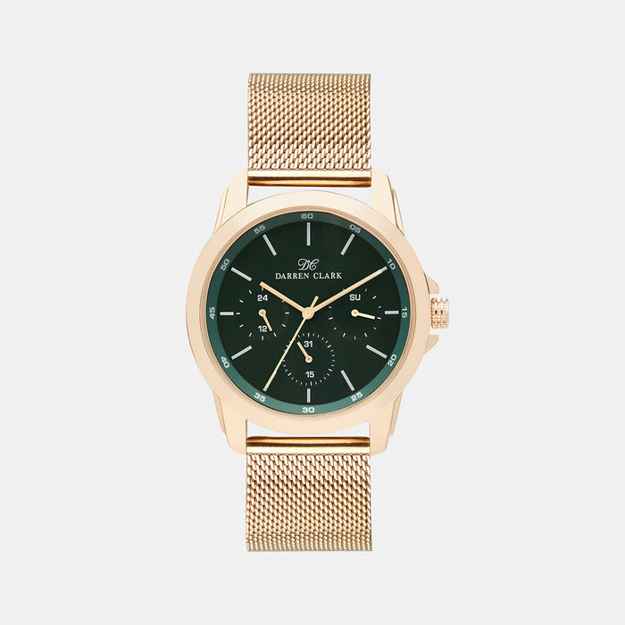 Darren Clark Round Green Chronograph watch