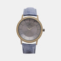 Men Quartz Grey Dial Analog Leather Watch 8003T-L8815