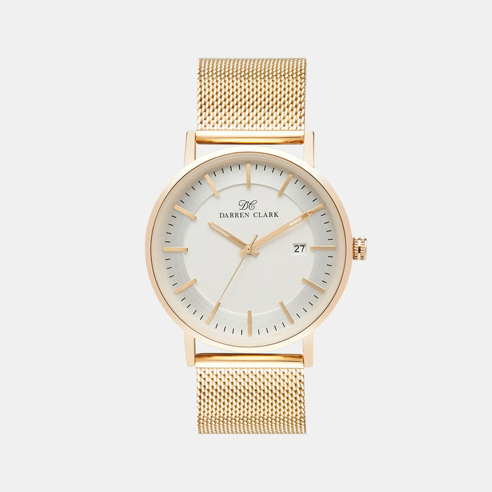 Darren Clark Round Silver Analog watch