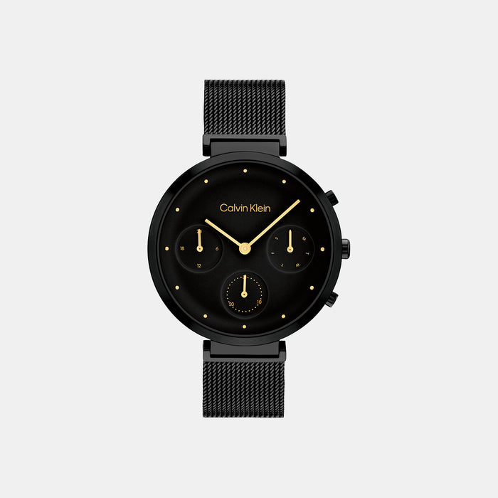 Calvin Klein Round Black Chronograph watch