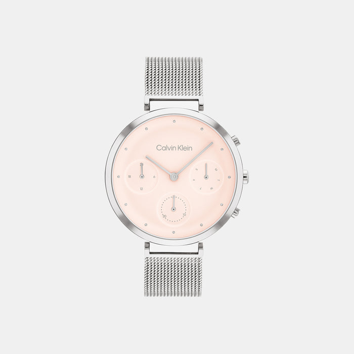 Calvin Klein Round Pink Chronograph watch