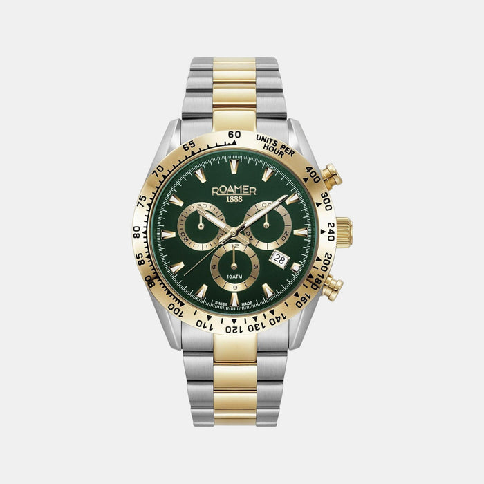 Male Green Chronograph Stainless Steel Watch 850837 47 75 20