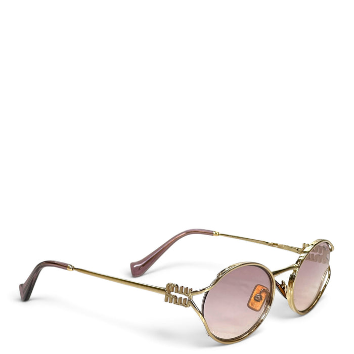 Miu Miu MU 52YS Gold Sunglasses