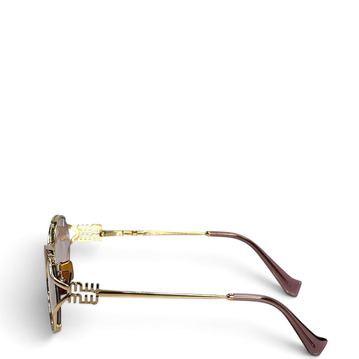 Miu Miu MU 52YS Gold Sunglasses