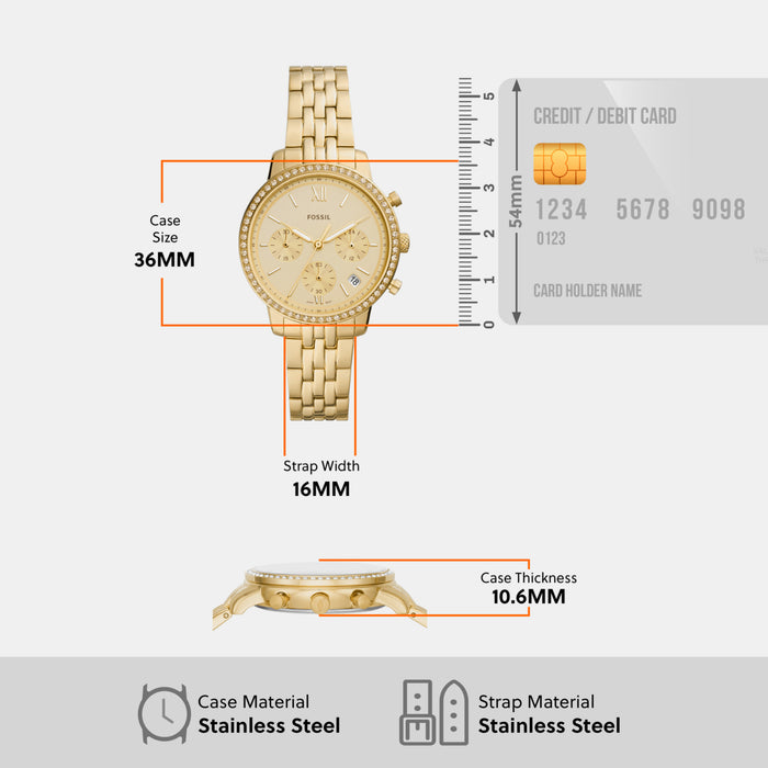Fossil Round Quartz Chronograph Women watch