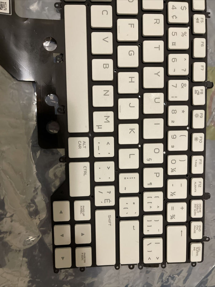 OEM Dell Alienware m15 R3 / m15 R4 White Laptop French Backlit Keyboard X9JC1 B4