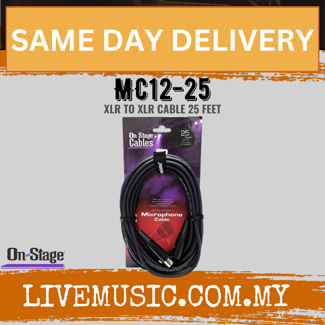 25 ft XLR to XLR microphone cable, black coiled cable with connectors