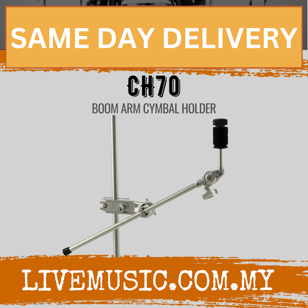 Pearl CH70 boom cymbal holder with clamp, adjustable boom arm and mounting bracket