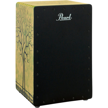 Tree of Life Primero cajon with black front and vertical tree-pattern sides