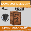Wooden crate-style cajon with printed ACME panel and included black carry bag