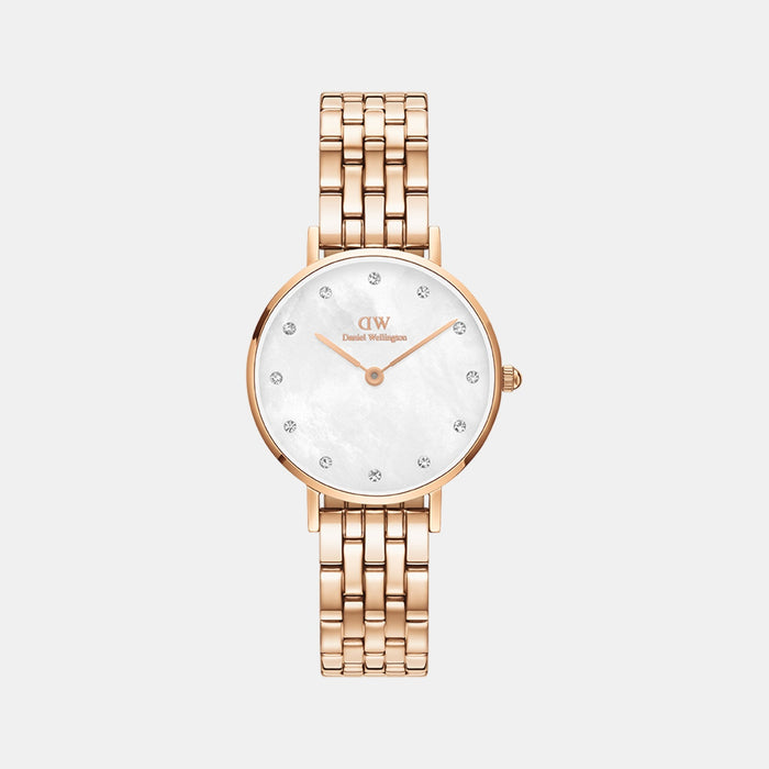 Petite Women Quartz Mother Of Pearl Dial Analog Stainless Steel Watch DW00100613K