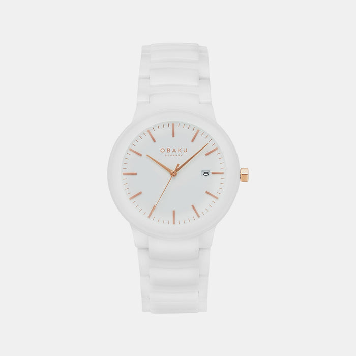 Pil Lille Milk Women Quartz White Dial Analog Ceramic Watch V280LDWWCW