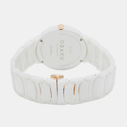 Obaku Women Round White watch