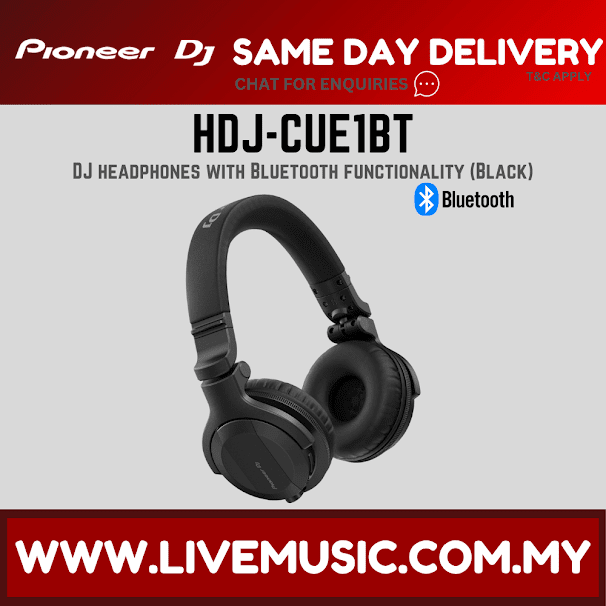 Black over-ear DJ headphones with cushioned ear cups and adjustable headband