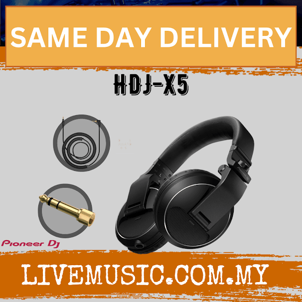 Black over-ear DJ headphones with padded headband and swiveling earcups