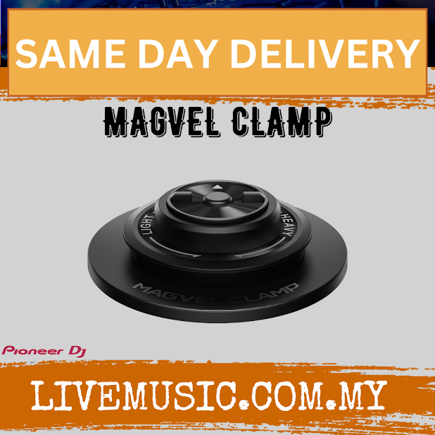 Pioneer DJ MAGVEL clamp, black turntable clamp piece with central knob
