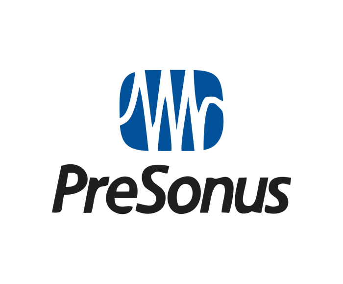 PreSonus logo on dark background
