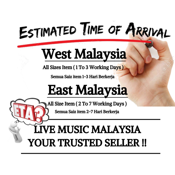 Estimated time of arrival notice for West and East Malaysia