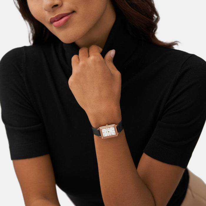 Fossil Rectangular Quartz Analog Women watch