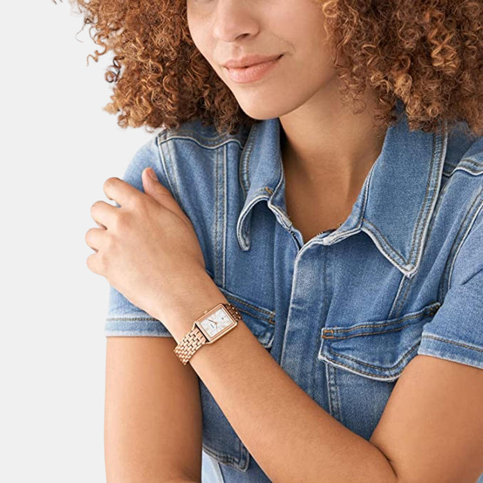 Raquel Women Quartz White Dial Analog Stainless Steel Watch ES5271