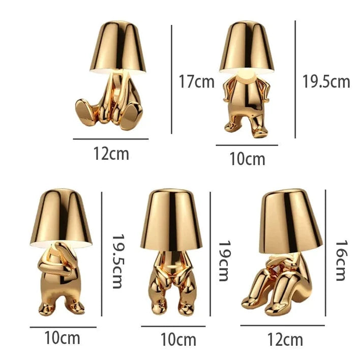 SearchFindOrder Resin LED Table Lamp Cartoon Thinker Design