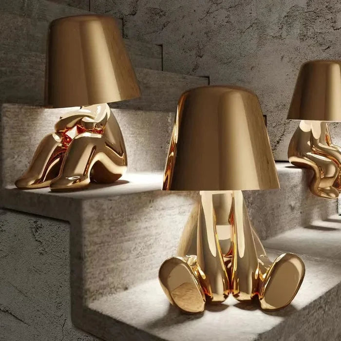 SearchFindOrder Resin LED Table Lamp Cartoon Thinker Design